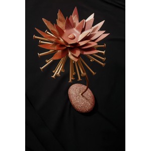 Hina Kashif, 12 x 5 x 5 Inch, Lotus, Metal, AC-HKA-001 Hina Kashif, 12 x 5 x 5 Inch, Lotus, Metal, AC-HKA-001